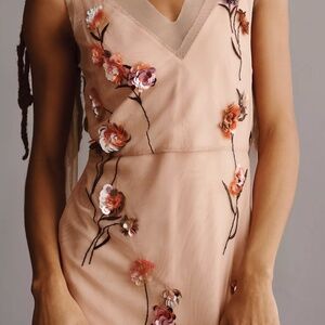NWT-Sleeveless Floral Shine Midi Dress